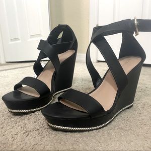Brand New! BCBGeneration Black Platform Wedges